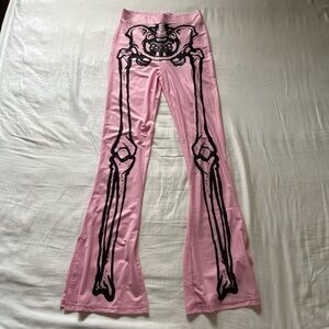 killstar mesh skeleton pants